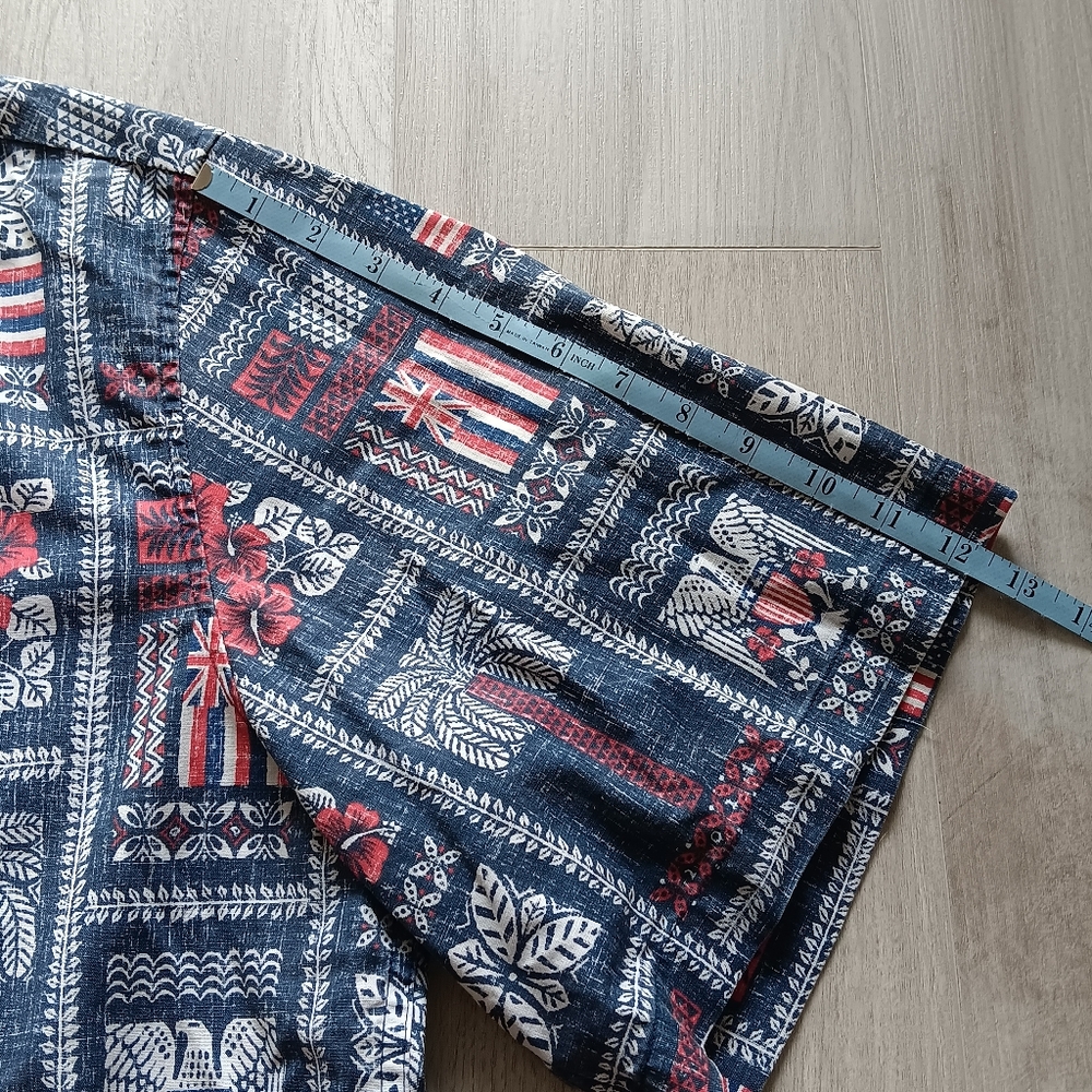 Reyn Spooner Summer Commemorative Limited Issue Shirt Flag Red White Blue 3XL - Picture 7 of 10